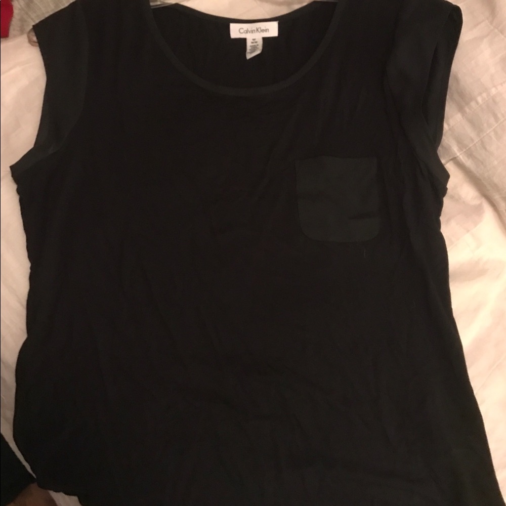 Black short sleeve blouse